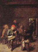 BROUWER, Adriaen Peasants Smoking and Drinking (mk08) oil painting reproduction